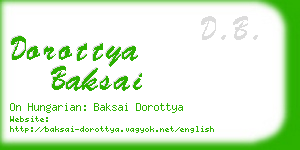 dorottya baksai business card